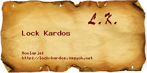Lock Kardos névjegykártya